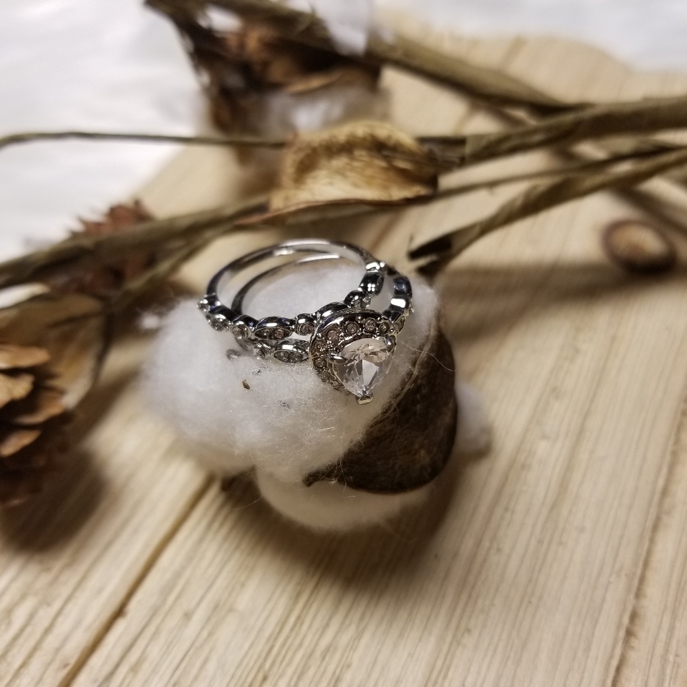 💍💍Very Pretty 2pc Pear Shape CZ Ring💍💍 - Picture 9 of 10